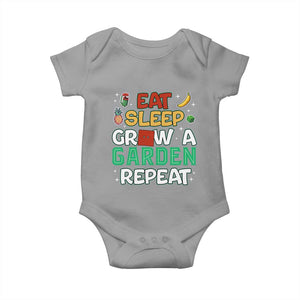 Eat Sleep Grow a Garden Repeat Baby Onesie Funny Gamer-Inspired Gardening Gift for Plant Lovers TS02 Sport Gray Print Your Wear
