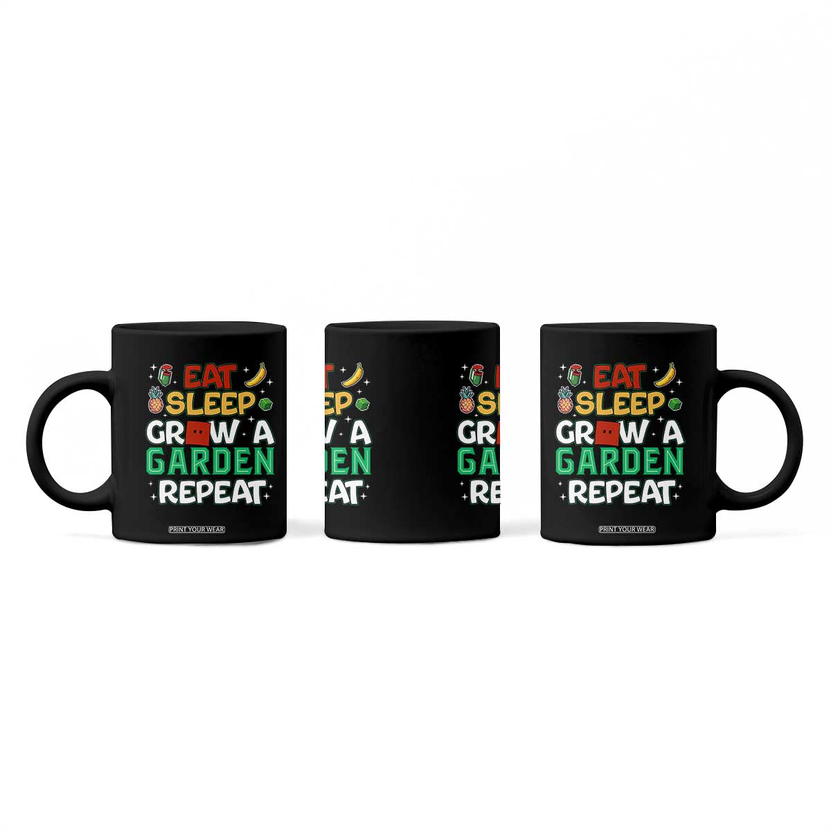 Eat Sleep Grow a Garden Repeat Coffee Mug Funny Gamer-Inspired Gardening Gift for Plant Lovers TS02 Print Your Wear