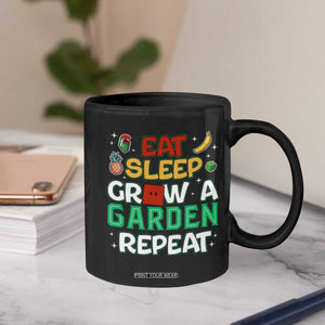 Eat Sleep Grow a Garden Repeat Coffee Mug Funny Gamer-Inspired Gardening Gift for Plant Lovers TS02 Print Your Wear