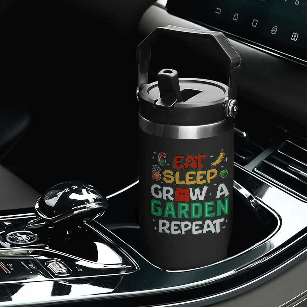 Eat Sleep Grow a Garden Repeat Flip Straw Tumbler Funny Gamer-Inspired Gardening Gift for Plant Lovers TS02 Print Your Wear