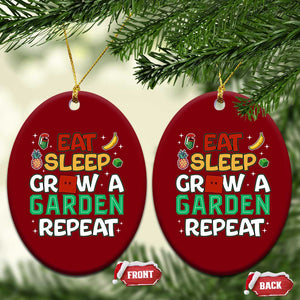 Eat Sleep Grow a Garden Repeat Ceramic Ornament Funny Gamer-Inspired Gardening Gift for Plant Lovers TS02 Print Your Wear