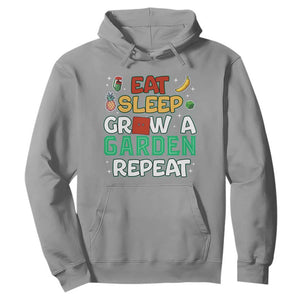 Eat Sleep Grow a Garden Repeat Hoodie Funny Gamer-Inspired Gardening Gift for Plant Lovers TS02 Sport Gray Print Your Wear