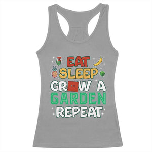 Eat Sleep Grow a Garden Repeat Racerback Tank Top Funny Gamer-Inspired Gardening Gift for Plant Lovers TS02 Sport Gray Print Your Wear