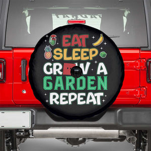 Eat Sleep Grow a Garden Repeat Spare Tire Cover Funny Gamer-Inspired Gardening Gift for Plant Lovers TS02 Black Print Your Wear