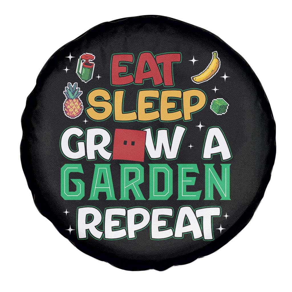 Eat Sleep Grow a Garden Repeat Spare Tire Cover Funny Gamer-Inspired Gardening Gift for Plant Lovers TS02 Print Your Wear