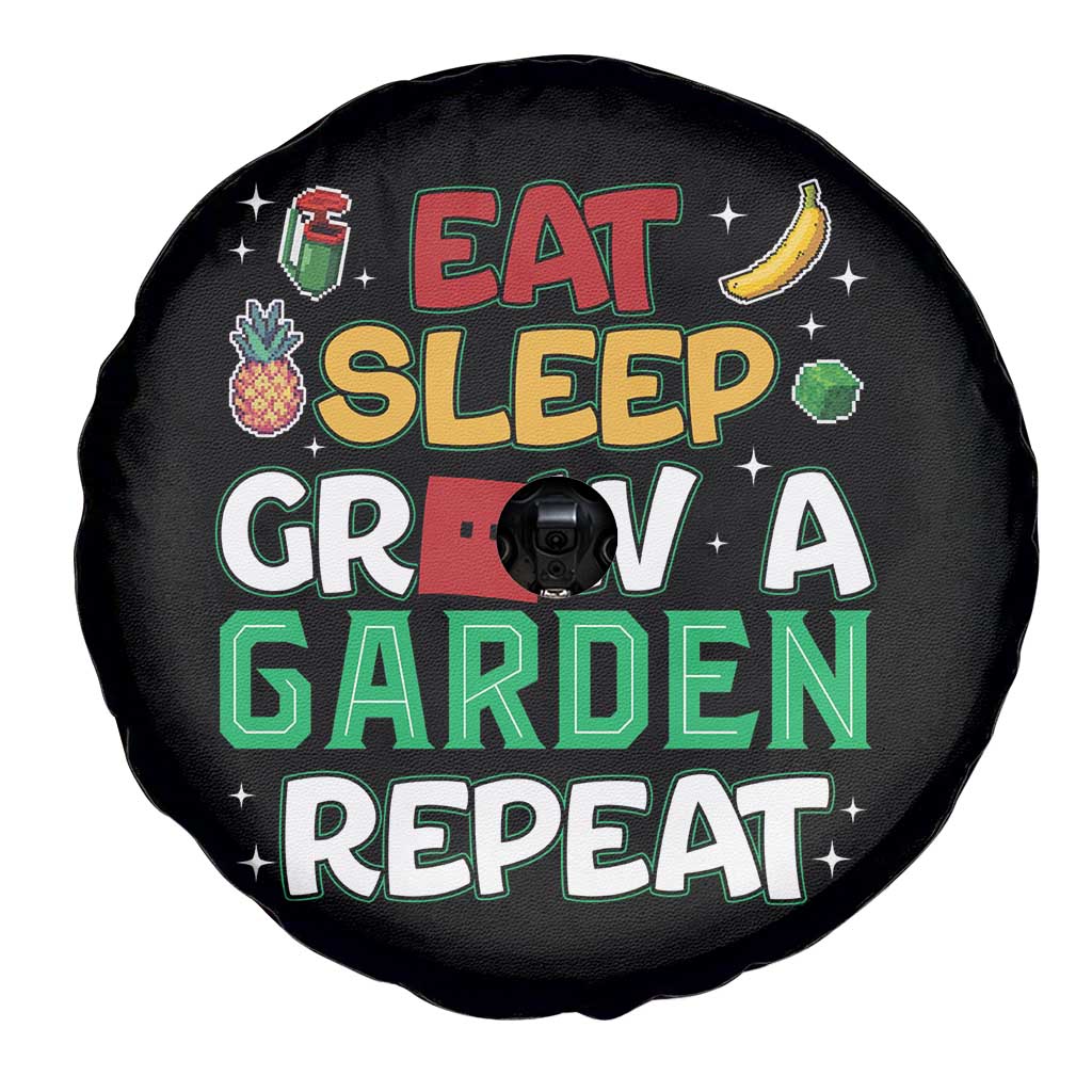 Eat Sleep Grow a Garden Repeat Spare Tire Cover Funny Gamer-Inspired Gardening Gift for Plant Lovers TS02 Print Your Wear