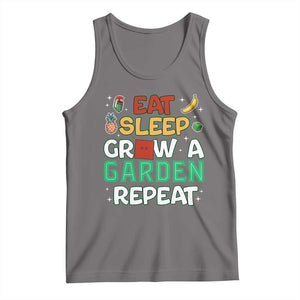 Eat Sleep Grow a Garden Repeat Tank Top Funny Gamer-Inspired Gardening Gift for Plant Lovers TS02 Deep Heather Print Your Wear