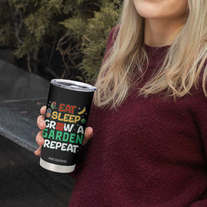 Eat Sleep Grow a Garden Repeat Tumbler Cup Funny Gamer-Inspired Gardening Gift for Plant Lovers TS02 Print Your Wear