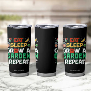 Eat Sleep Grow a Garden Repeat Tumbler Cup Funny Gamer-Inspired Gardening Gift for Plant Lovers TS02 Print Your Wear