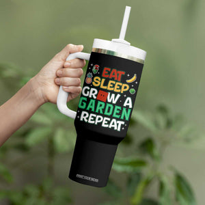 Eat Sleep Grow a Garden Repeat Tumbler With Handle Funny Gamer-Inspired Gardening Gift for Plant Lovers TS02 Print Your Wear