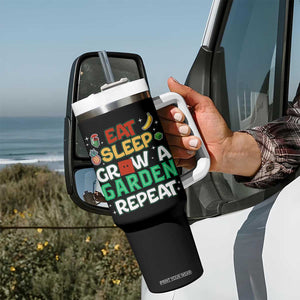 Eat Sleep Grow a Garden Repeat Tumbler With Handle Funny Gamer-Inspired Gardening Gift for Plant Lovers TS02 Print Your Wear