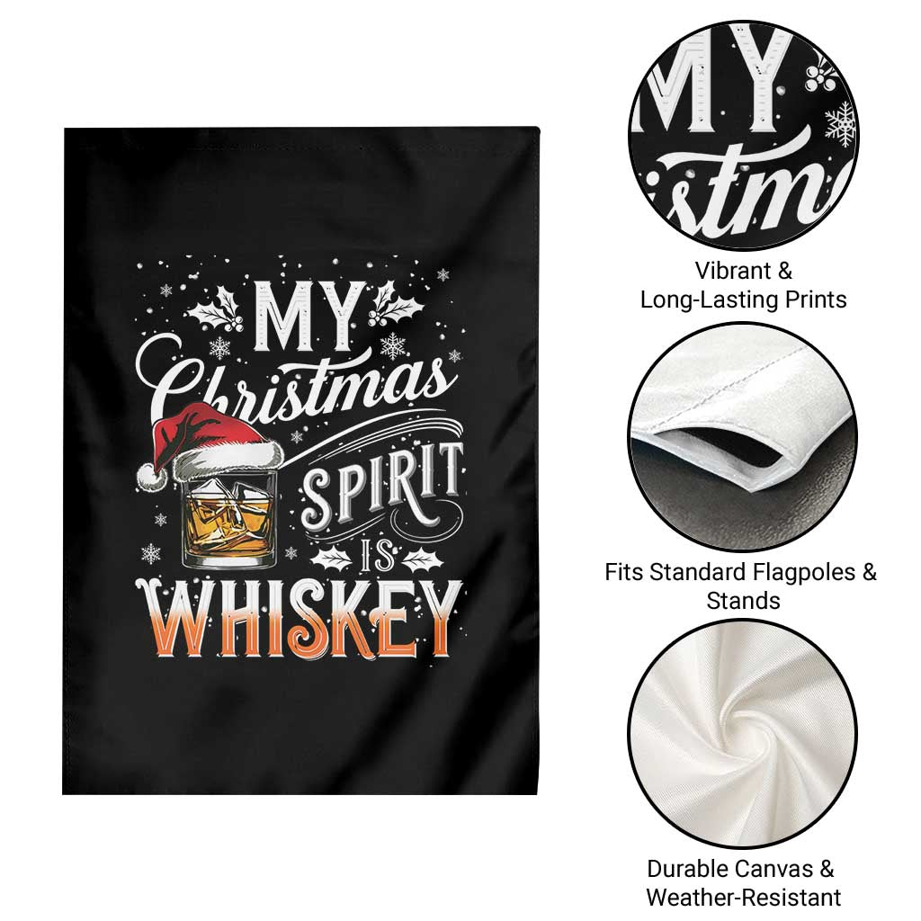 Funny My Christmas Spirit Is Whiskey Garden Flag Holiday Drinking Festive Spirit TS02 Print Your Wear
