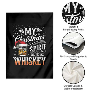 Funny My Christmas Spirit Is Whiskey Garden Flag Holiday Drinking Festive Spirit TS02 Print Your Wear