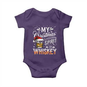 Funny My Christmas Spirit Is Whiskey Baby Onesie Holiday Drinking Festive Spirit TS02 Purple Print Your Wear
