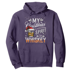Funny My Christmas Spirit Is Whiskey Hoodie Holiday Drinking Festive Spirit TS02 Purple Print Your Wear