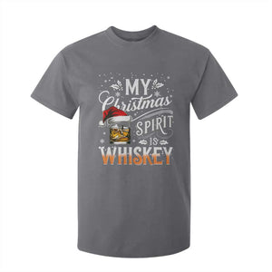 Funny My Christmas Spirit Is Whiskey T Shirt For Kid Holiday Drinking Festive Spirit TS02 Charcoal Print Your Wear