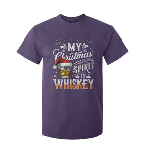 Funny My Christmas Spirit Is Whiskey T Shirt For Kid Holiday Drinking Festive Spirit TS02 Purple Print Your Wear