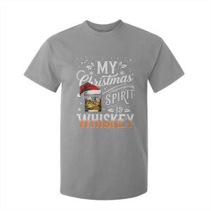Funny My Christmas Spirit Is Whiskey T Shirt For Kid Holiday Drinking Festive Spirit TS02 Sport Gray Print Your Wear