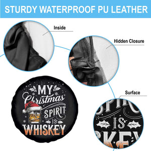 Funny My Christmas Spirit Is Whiskey Spare Tire Cover Holiday Drinking Festive Spirit TS02 Print Your Wear