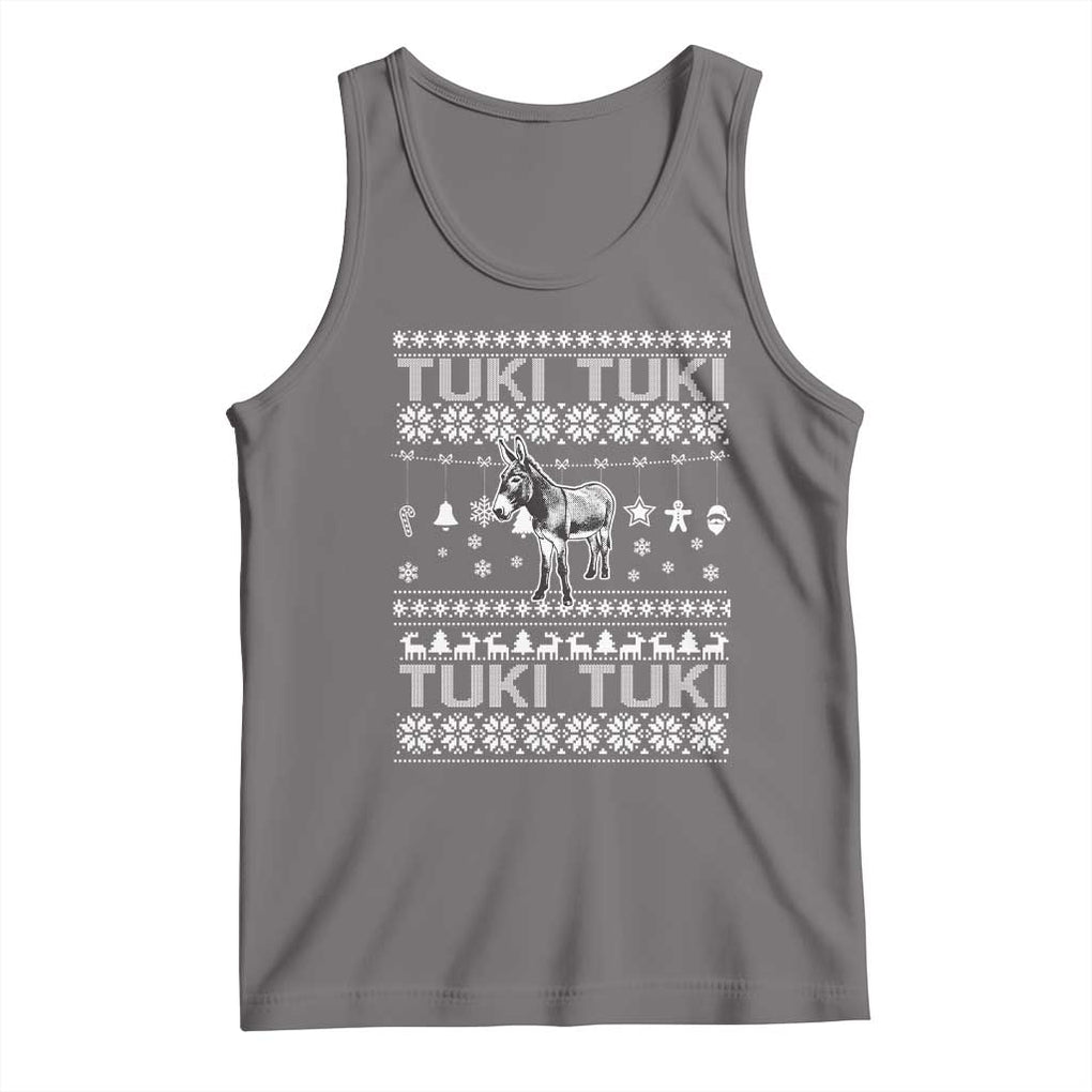 Latin American Christmas Tank Top Tuki Tuki Mi Burrito Latino Ugly Christmas TS02 Deep Heather Print Your Wear