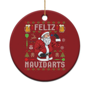 Xmas Dart Lover Christmas Ornament Feliz Navidarts Santa Navidad Ugly Sweater TS02 Print Your Wear