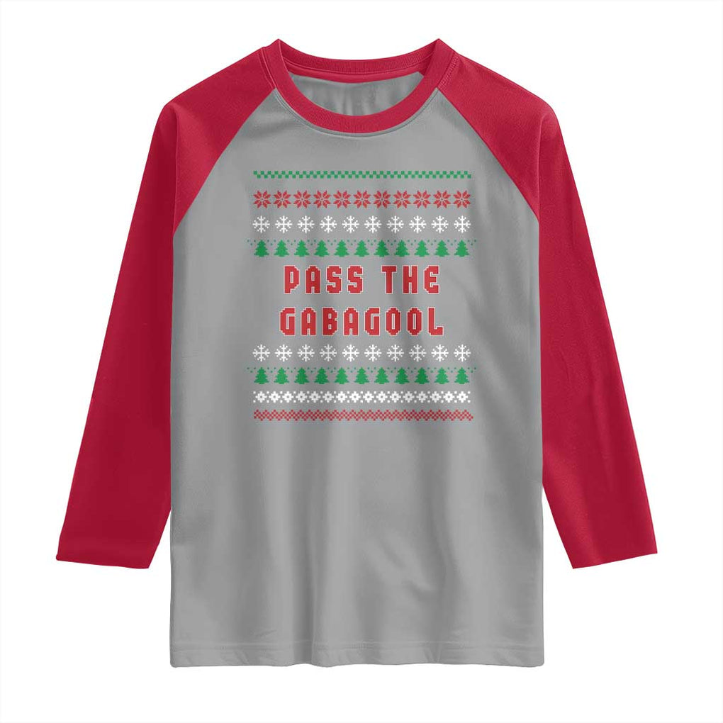 Pass The Gabagool Christmas Raglan Shirt Funny Italy Xmas Italian French Pork Lover Ugly Sweater TS02 Sport Gray Red Print Your Wear