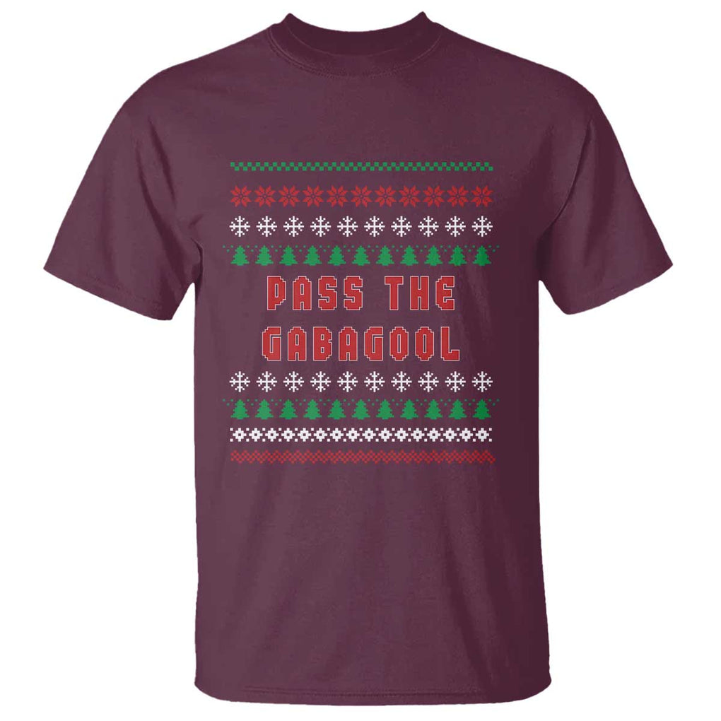 Pass The Gabagool Christmas T Shirt Funny Italy Xmas Italian French Pork Lover Ugly Sweater TS02 Maroon Print Your Wear