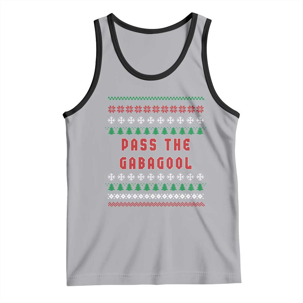 Pass The Gabagool Christmas Tank Top Funny Italy Xmas Italian French Pork Lover Ugly Sweater TS02 Athletic Heather Black Print Your Wear