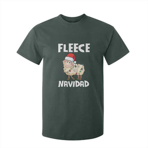 Funny Christmas Sheep T Shirt For Kid Fleece Navidad Feliz Spanish Merry Xmas TS02 Dark Forest Green Print Your Wear