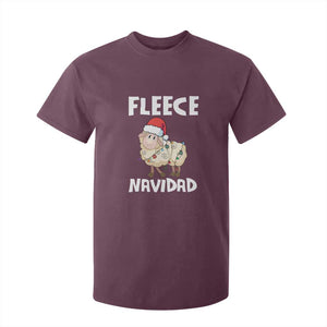 Funny Christmas Sheep T Shirt For Kid Fleece Navidad Feliz Spanish Merry Xmas TS02 Maroon Print Your Wear