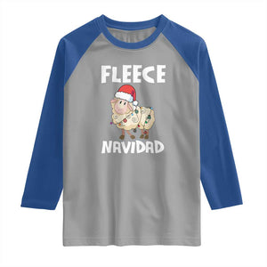 Funny Christmas Sheep Raglan Shirt Fleece Navidad Feliz Spanish Merry Xmas TS02 Sport Gray Royal Print Your Wear
