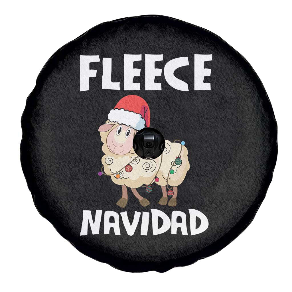 Funny Christmas Sheep Spare Tire Cover Fleece Navidad Feliz Spanish Merry Xmas TS02 Print Your Wear