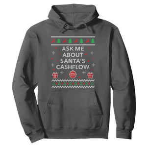 Funny Christmas Accountant Hoodie Ask Me About Santas Cash Flow Ugly Sweater TS02 Dark Heather Print Your Wear