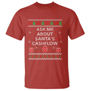 Funny Christmas Accountant T Shirt Ask Me About Santas Cash Flow Ugly Sweater TS02 Red Print Your Wear