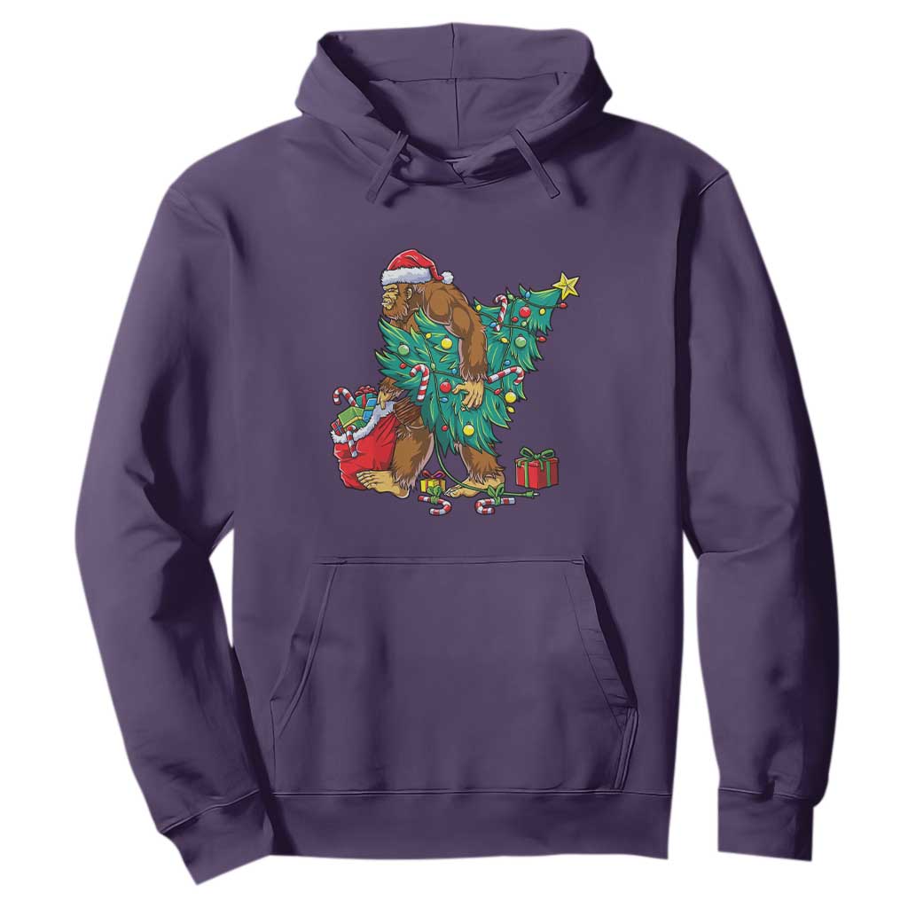 Bigfoot Christmas Tree Hoodie Xmas Lights Sasquatch Lovers TS02 Purple Print Your Wear