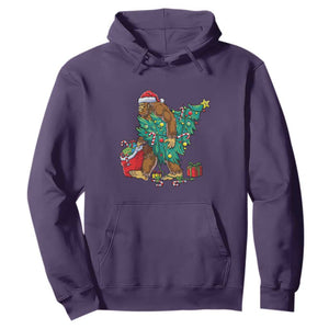 Bigfoot Christmas Tree Hoodie Xmas Lights Sasquatch Lovers TS02 Purple Print Your Wear
