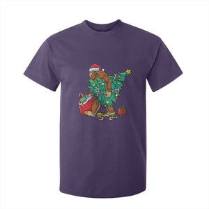 Bigfoot Christmas Tree T Shirt For Kid Xmas Lights Sasquatch Lovers TS02 Purple Print Your Wear