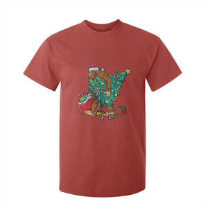 Bigfoot Christmas Tree T Shirt For Kid Xmas Lights Sasquatch Lovers TS02 Red Print Your Wear