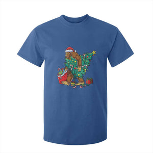 Bigfoot Christmas Tree T Shirt For Kid Xmas Lights Sasquatch Lovers TS02 Royal Blue Print Your Wear