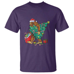 Bigfoot Christmas Tree T Shirt Xmas Lights Sasquatch Lovers TS02 Purple Print Your Wear