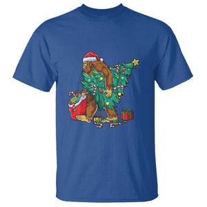 Bigfoot Christmas Tree T Shirt Xmas Lights Sasquatch Lovers TS02 Royal Blue Print Your Wear