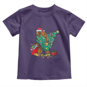 Bigfoot Christmas Tree Toddler T Shirt Xmas Lights Sasquatch Lovers TS02 Purple Print Your Wear
