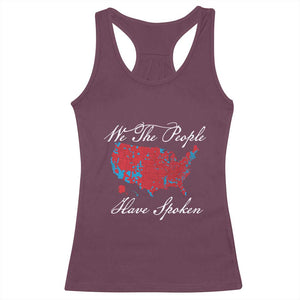 Trump Won 2024 Racerback Tank Top We the People Have Spoken American US Map TS02 Maroon Print Your Wear