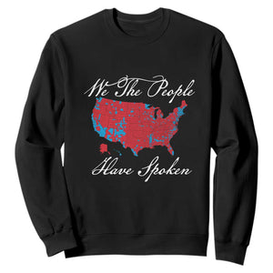 Trump Won 2024 Sweatshirt We the People Have Spoken American US Map TS02 Black Print Your Wear