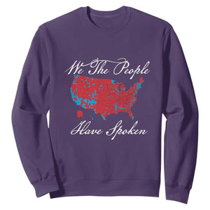 Trump Won 2024 Sweatshirt We the People Have Spoken American US Map TS02 Purple Print Your Wear