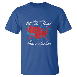 Trump Won 2024 T Shirt We the People Have Spoken American US Map TS02 Royal Blue Print Your Wear