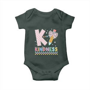K Is For Kindness Baby Onesie Cute Pencil Bow Teacher Be Kind TS02 Print Your Wear