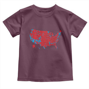 Red States US Map Toddler T Shirt Trump Won President Election 2024 TS02 Maroon Print Your Wear