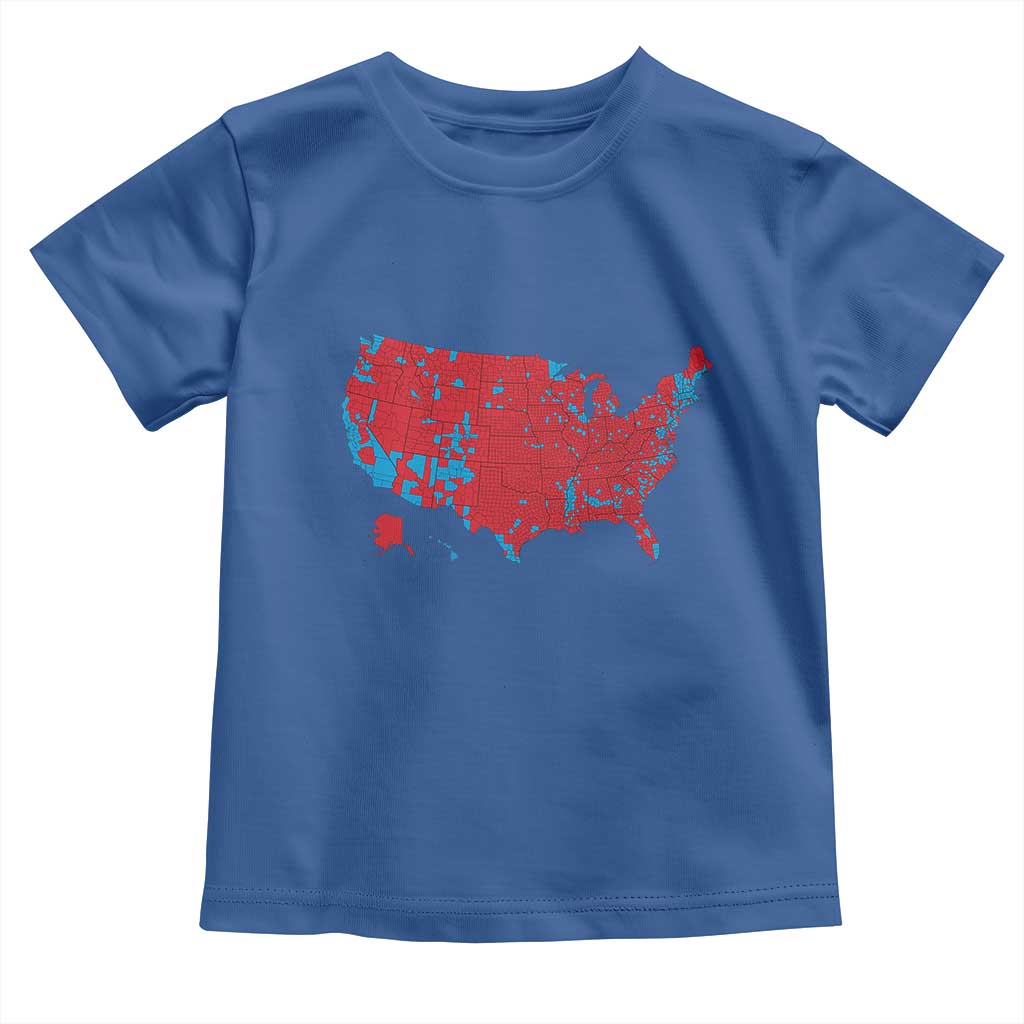 Red States US Map Toddler T Shirt Trump Won President Election 2024 TS02 Royal Blue Print Your Wear