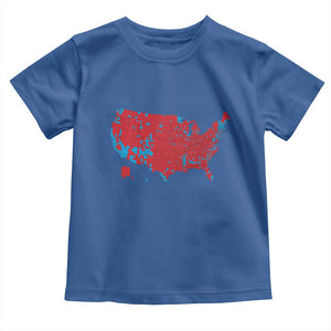 Red States US Map Toddler T Shirt Trump Won President Election 2024 TS02 Royal Blue Print Your Wear